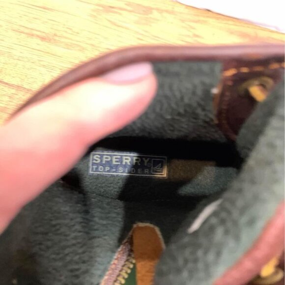 🌳sperry top sider leather waterproof duck boots. Size 7. Hunter green/ ma… - Picture 5 of 10